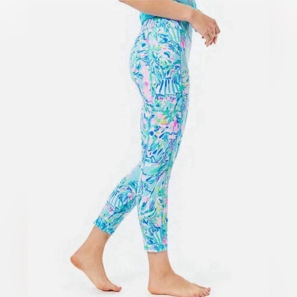 Lilly Pulitzer Pants - Lilly Pulitzer Weekender High Rise Midi Leggings Cabana Cocktail Size XL